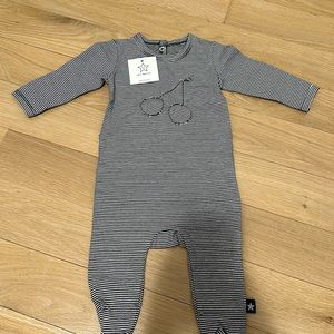 Petit Clair Basic Striped Baby Footie NWT 6 months